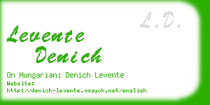 levente denich business card